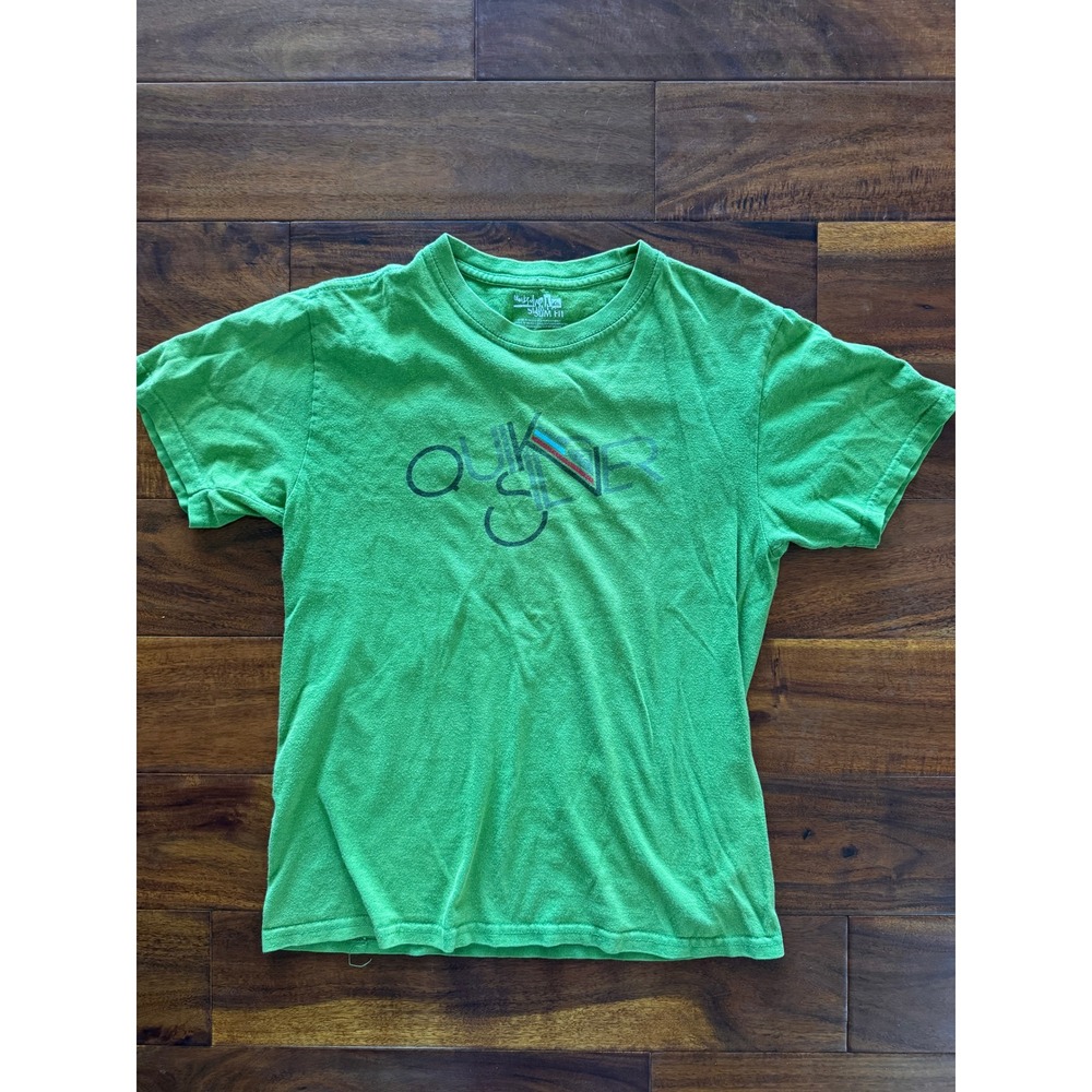 Quiksilver Slim Fit Graphic T Shirt Green Mens Size S‎